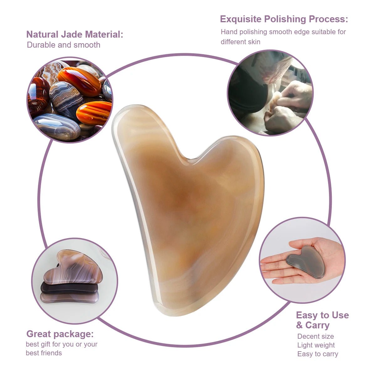 Jade Guasha Massage Stone - PAEAN Therapy